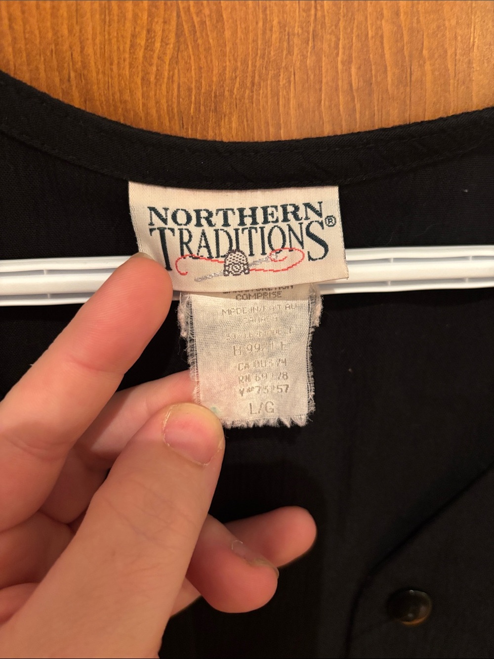 Vintage Northern Traditions Black Button-Front Maxi Dress - Picture 2 of 4